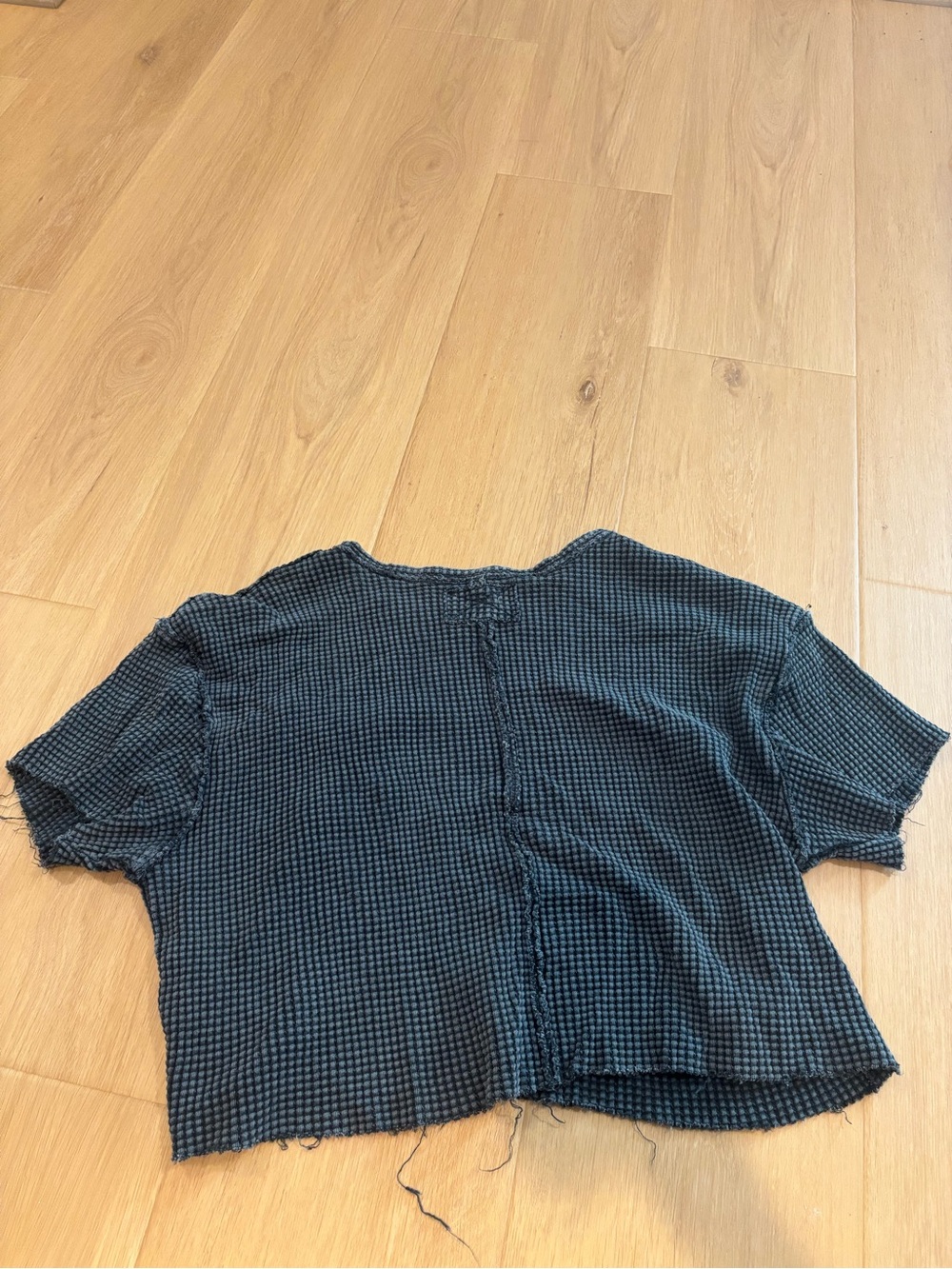 Anthropologie Pilcro
Waffle Knit Crop Tee Midnight
Blue Size Small - Picture 4 of 11